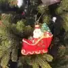 Santa in Sleigh Christmas Tree Decoration