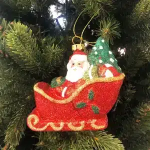 Santa in Sleigh Christmas Tree Decoration