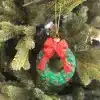 Wreath With Bow Christmas Tree Decoration