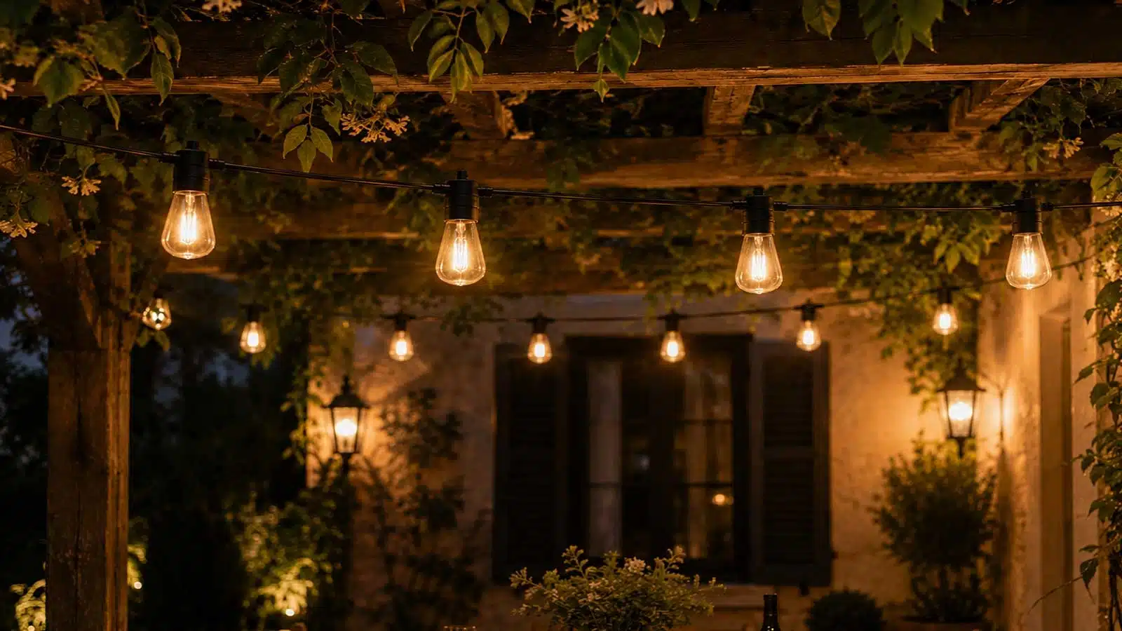 20 LED vintage festoon lights garden display