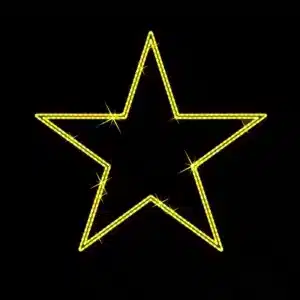 2D Christmas LED star decoration for outdoor use