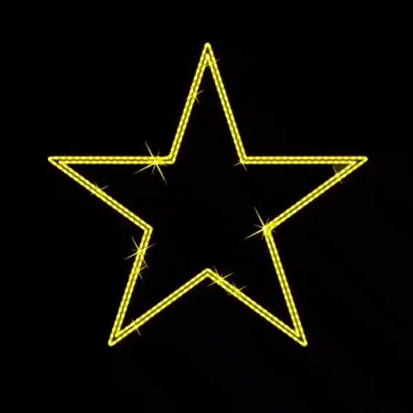 2D Christmas LED star decoration for outdoor use