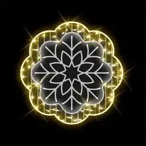 2D Christmas snowflake decoration for outdoor use