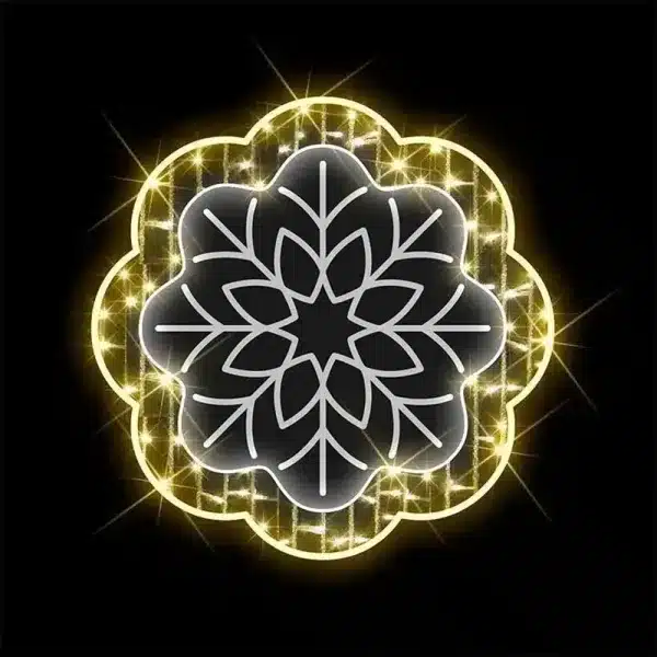 2D Christmas snowflake decoration for outdoor use