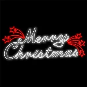2D Merry Christmas stars decoration for outdoor use