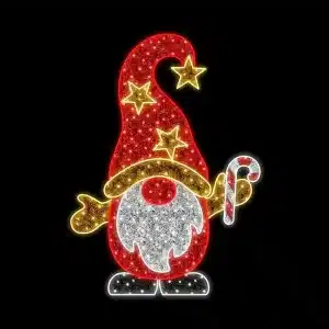 2D Santa gnome Christmas decoration for outdoor use