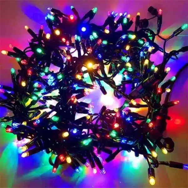 300 LED connectable cluster Christmas lights in multi colour
