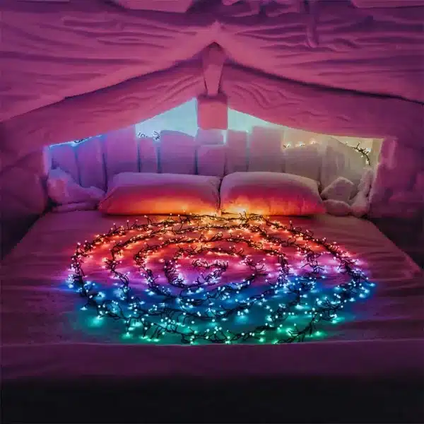 400 LED Twinkly multicolour cluster Christmas lights display