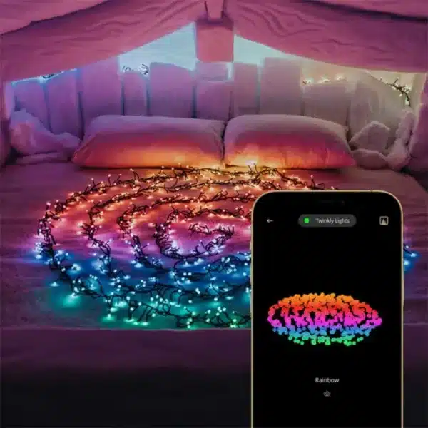 400 LED Twinkly multicolour cluster Christmas lights mapping process