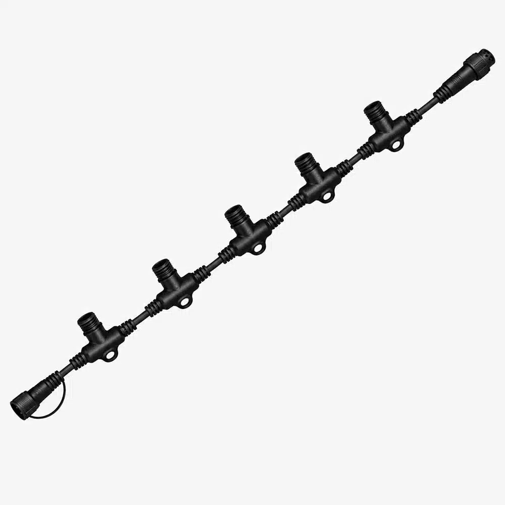 5-way-splitter-for-mains-voltage-string-lights-black-Product 5 way splitter for mains voltage string lights in black product image