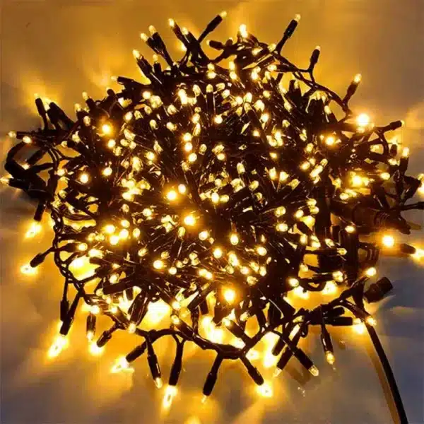 600 LED connectable cluster Christmas lights warm white product image