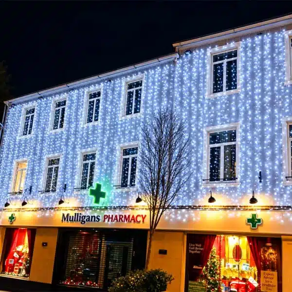 6m ice white connectable LED curtain lights building facade display