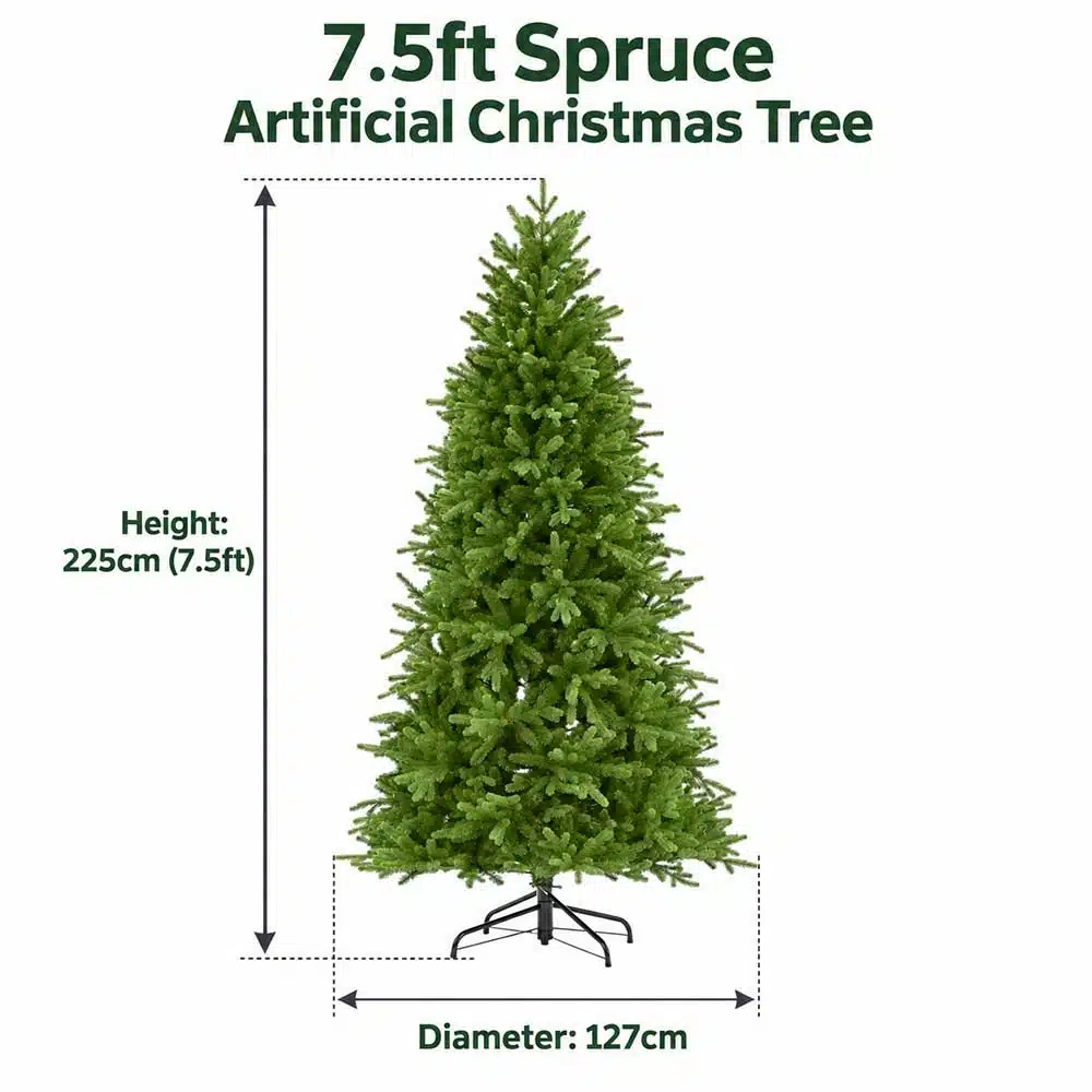 7.5ft-unlit-spruce-artificial-Christmas-tree-dimensions 7.5ft unlit spruce artificial Christmas tree dimensions