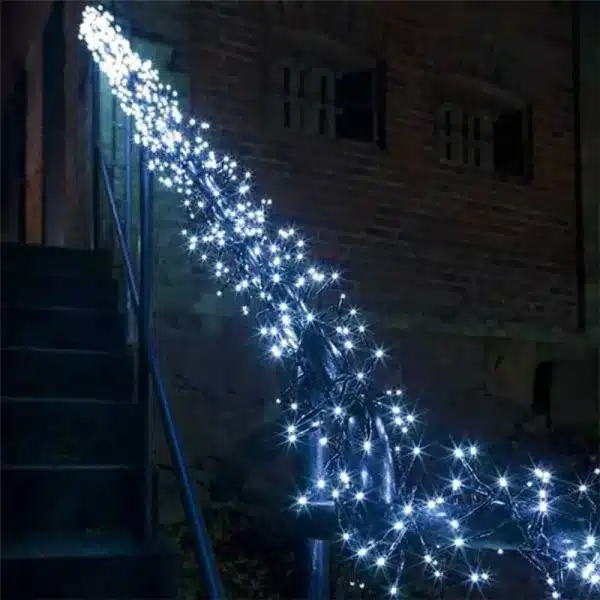 800 LED ice white cluster Christmas lights product image