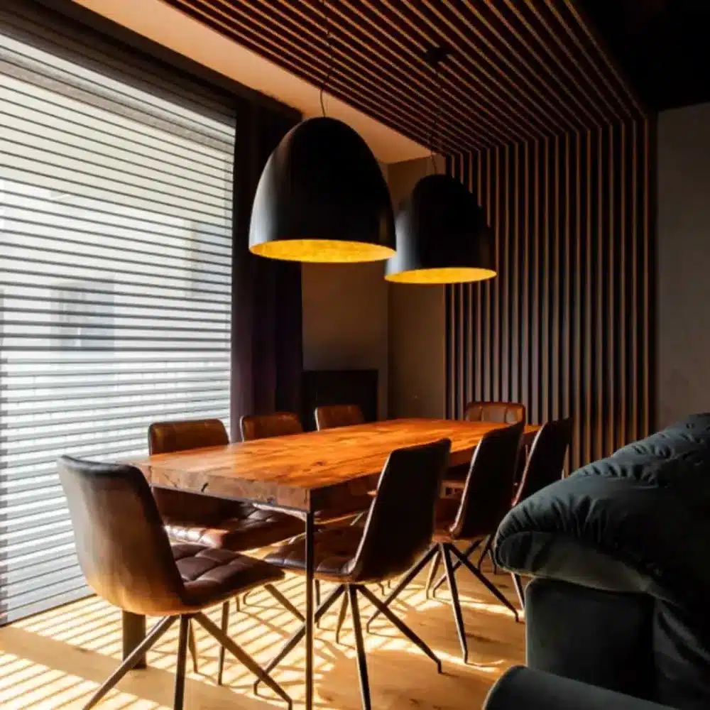 Adjustable Black Gold Pendant Light