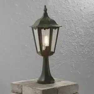 Aluminium Green Outdoor Pillar Light