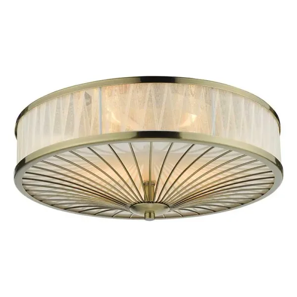 Antique Brass Flush Pendant Ceiling Light