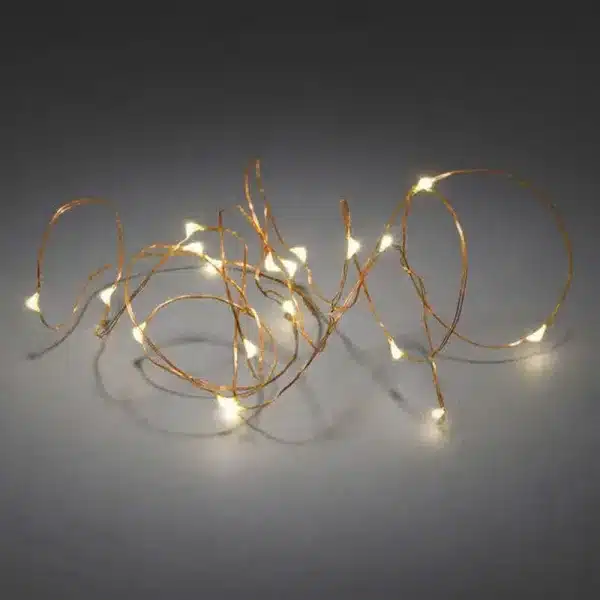 battery powered 40 amber LED light set with timer product view