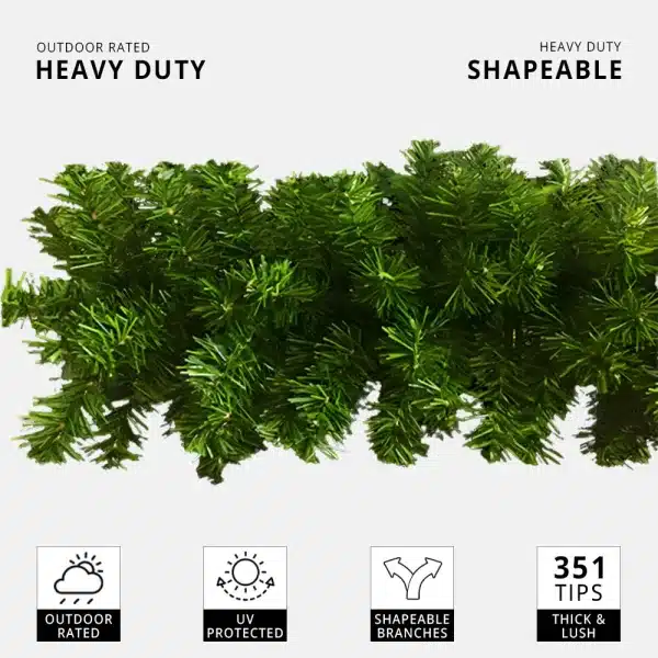Plain Branch Christmas garland 25cm features