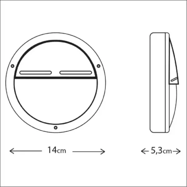 Brass nickel finish round outdoor wall light dimensions