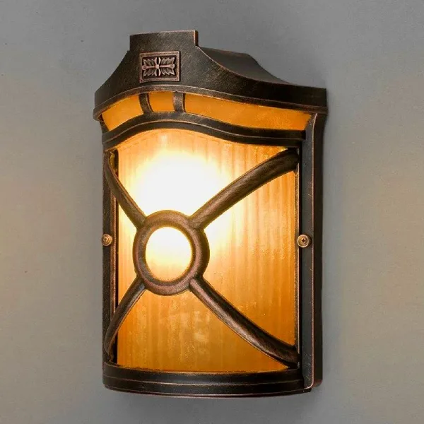 Decorative vintage bronze outdoor wall light