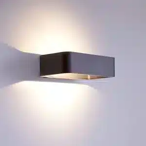 Graphite LED outdoor wall light warm white gallery image