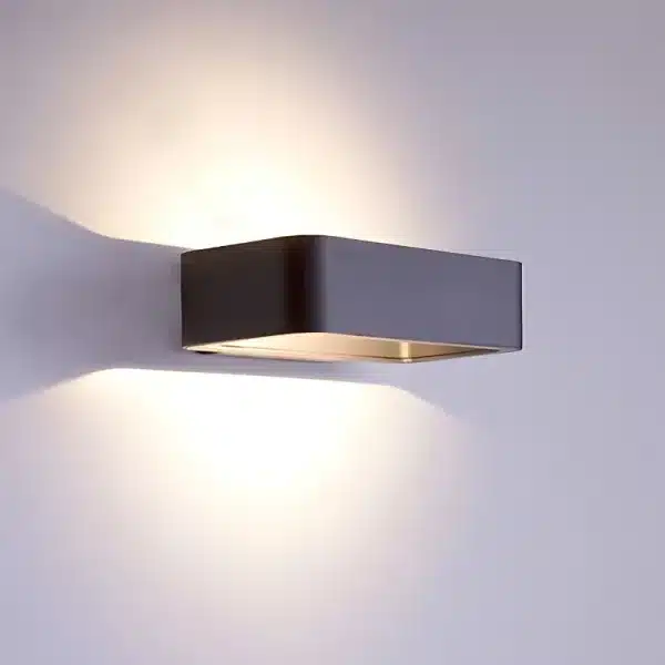 Graphite LED outdoor wall light warm white gallery image