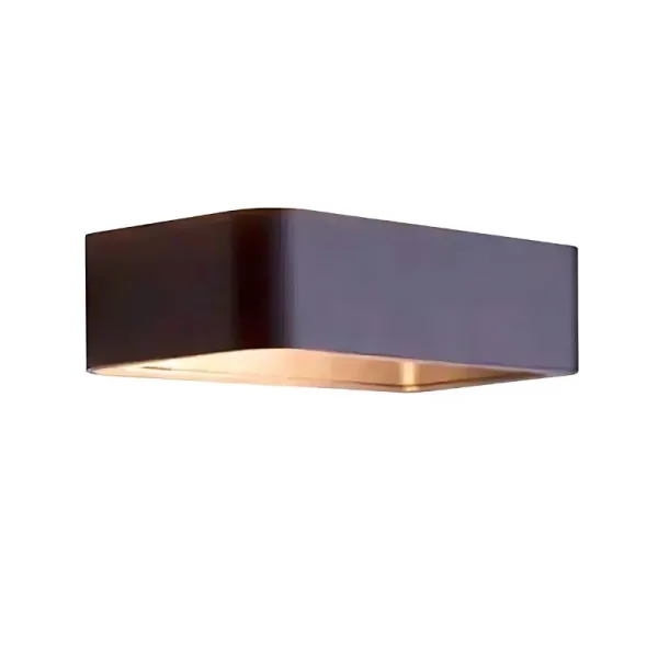Graphite LED outdoor wall light warm white side view