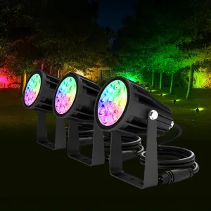 LED 6W RGB+CCT Garden Light With Power Cable Kit