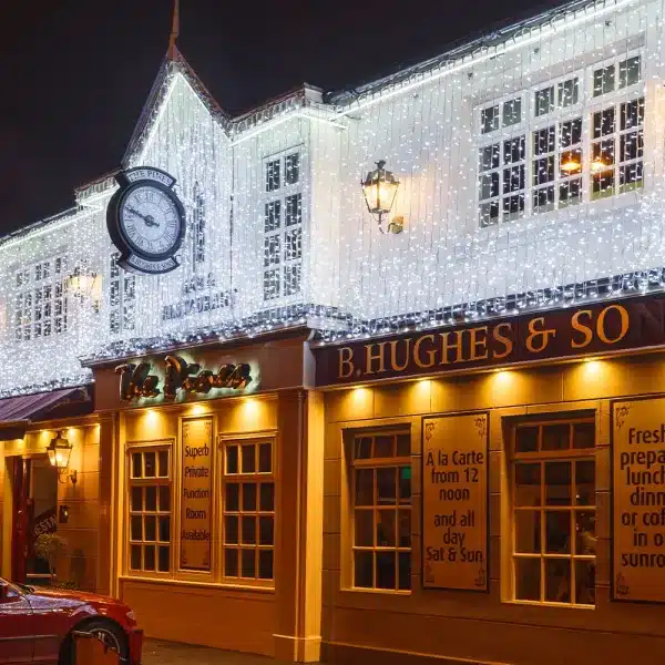 LED curtain Christmas lights in ice white product main image