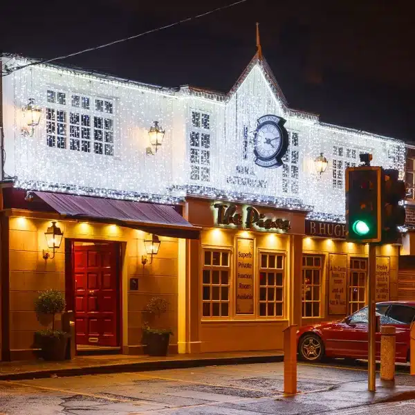 LED curtain Christmas lights ice white 1.5M side view