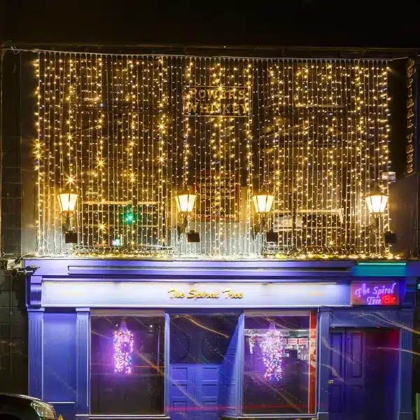 LED curtain lights 6m drop in warm white with ice white flash product image
