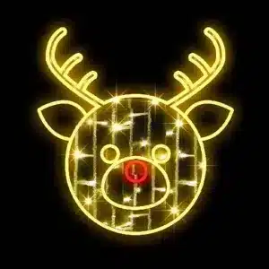 LED Rudolph 2D Christmas decoration for outdoor use