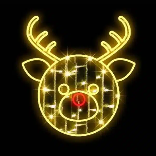 LED Rudolph 2D Christmas decoration for outdoor use