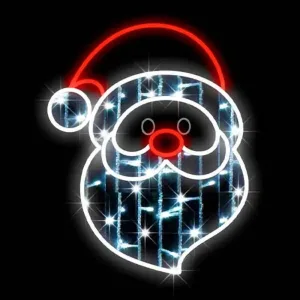 LED Santa Claus Christmas 2D decoration for outdoor use