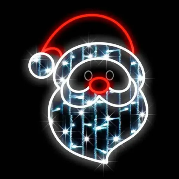 LED Santa Claus Christmas 2D decoration for outdoor use