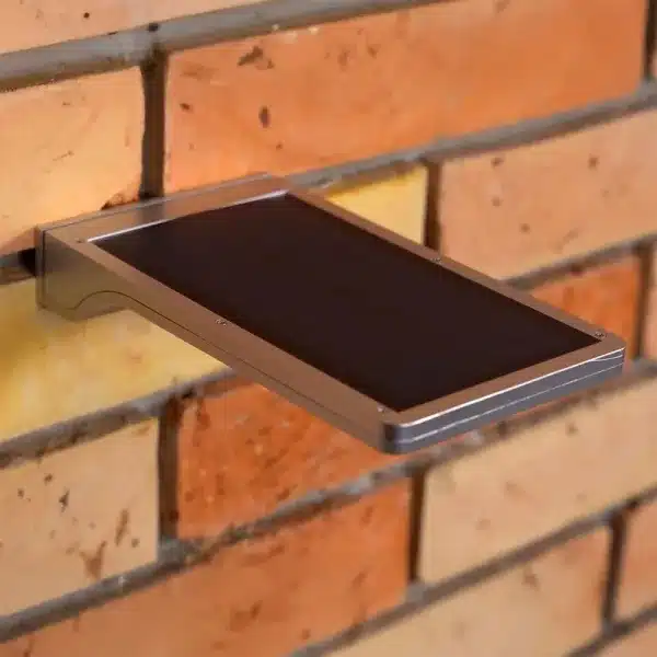 LED solar sensor outdoor wall light solar panel view