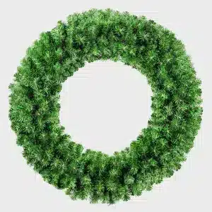 Large plain outdoor Christmas wreath 150cm diameter with 1324 tips