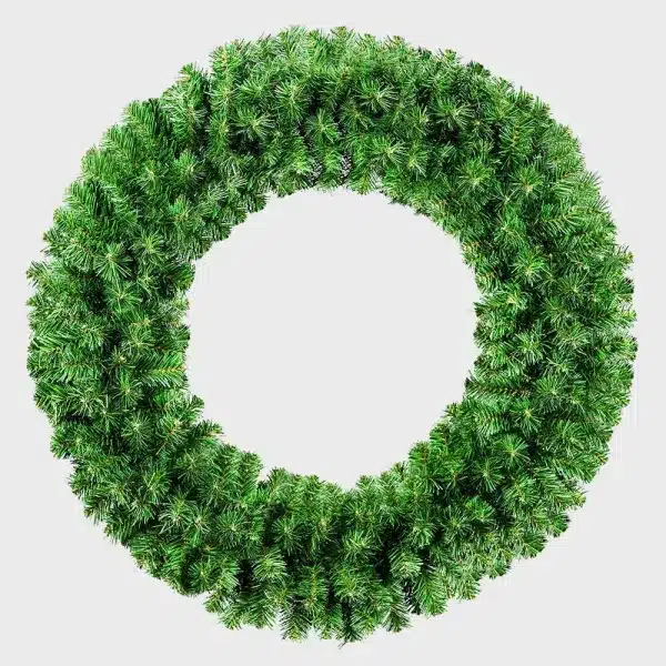 Large plain outdoor Christmas wreath 150cm diameter with 1324 tips