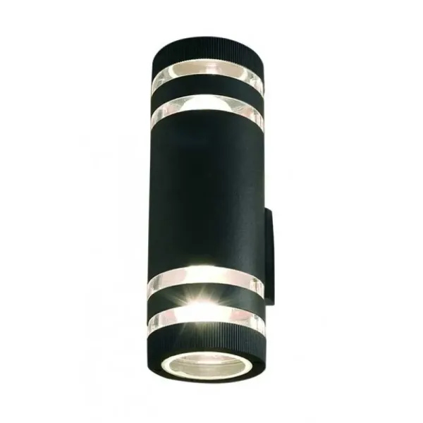 Modern outdoor wall light in black