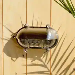 Oval Eyelid Outdoor Wall Light Nickel Product Image