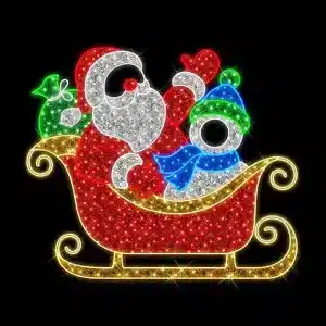 Santa sleight selfie Christmas decoration for festive photo moments