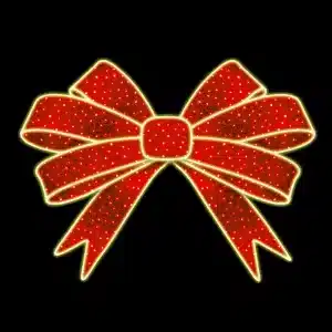 Giant red bow 2D decoration for outdoor use