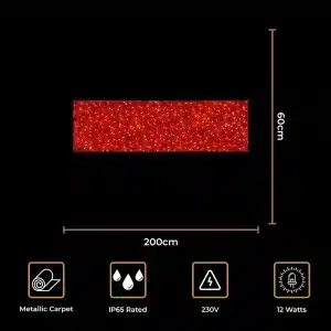 Giant red ribbon section 2D Christmas decoration size and features