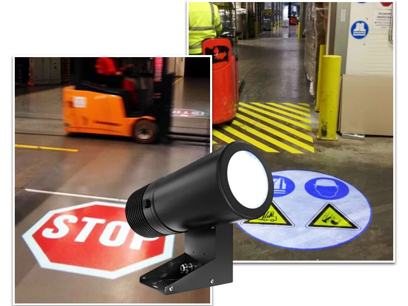 Signum virtual safety signage projector