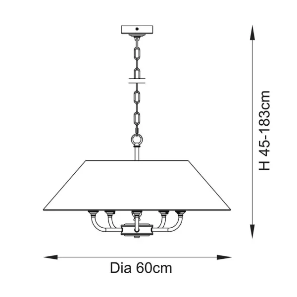 Antique Brass Pendant Light With Natural Linen Shade