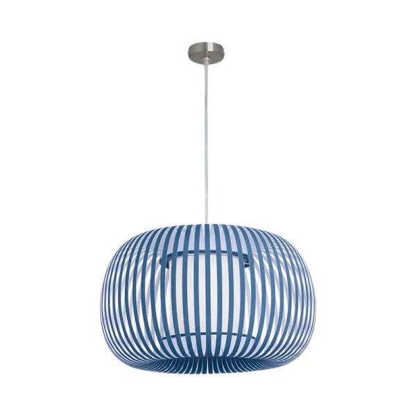 Blue Fabric Shade Pendant Light 38CM