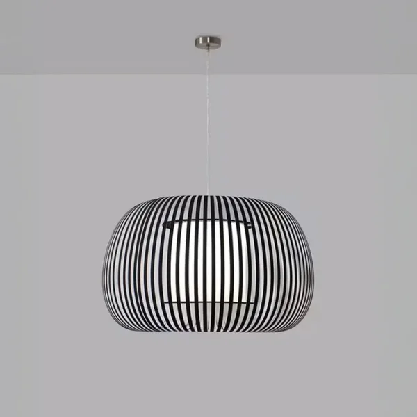 Dark Grey Fabric Shade Pendant Light 60CM