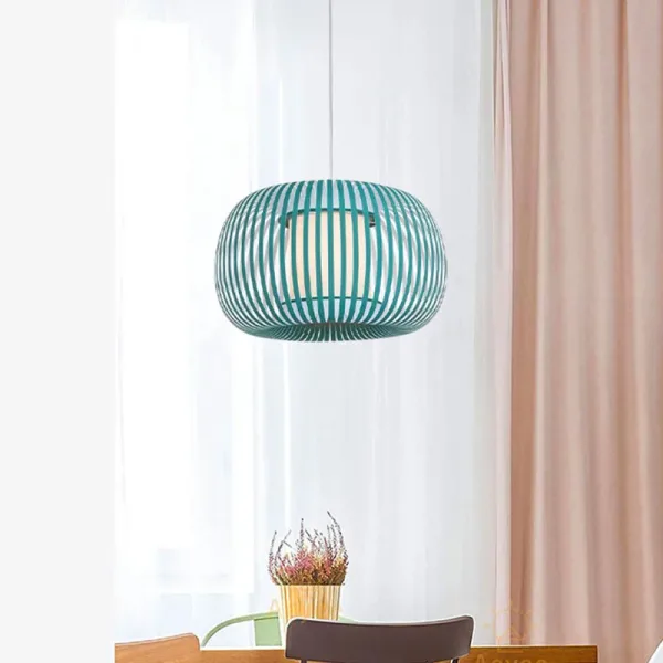 Green Fabric Shade Pendant Light 38CM