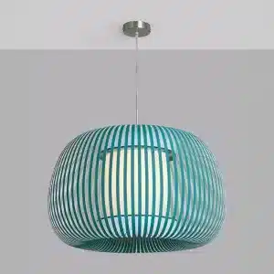 Green Fabric Shade Pendant Light 60CM